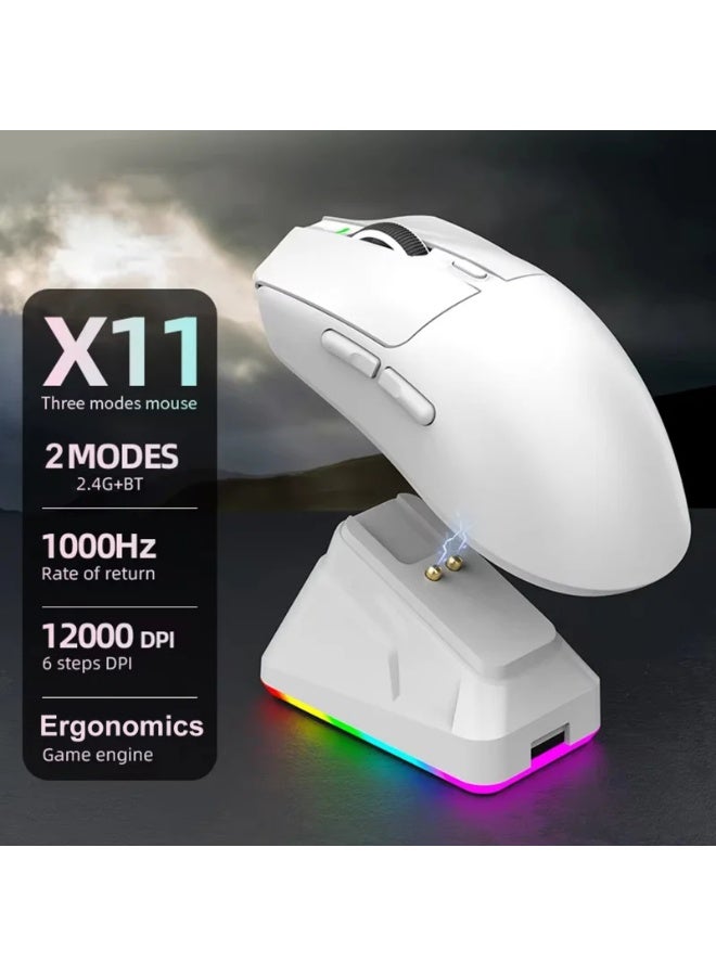 Compare Gaming Mouse 3Speed DPI Esports Wireless Ergonomic Design Gaming Mouse 2mode Connection Magnetic Charging Dock at KSA Price