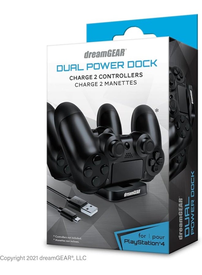 Compare dreamGear PS4 Dual Power Dock Charge 2 Controllers  Black at KSA Price