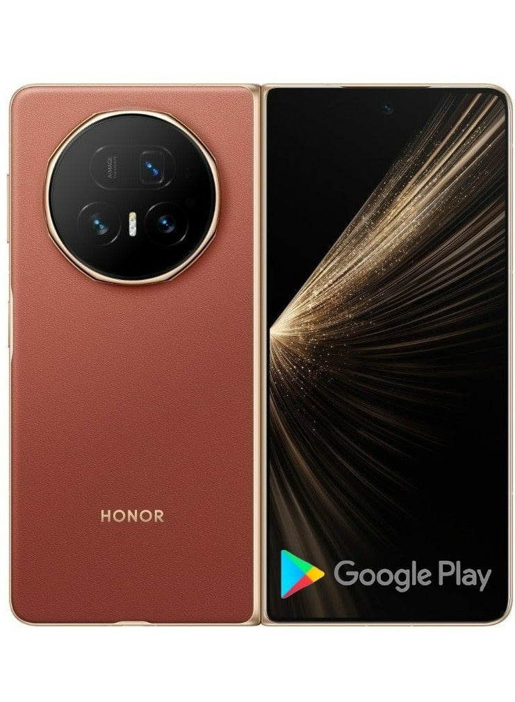 Compare Honor Magic V5 Foldable Smartphone 512GB 16GB RAM Reddish Brown NFC |Chinese Spec |6100mAh Battery 66W wired Charge | Snapdragon 8 Elite 3 nm AMOLED 120Hz 7.95 | YOYO AI assistant, AI Ecosystem event | 4.1mm thic at KSA Price