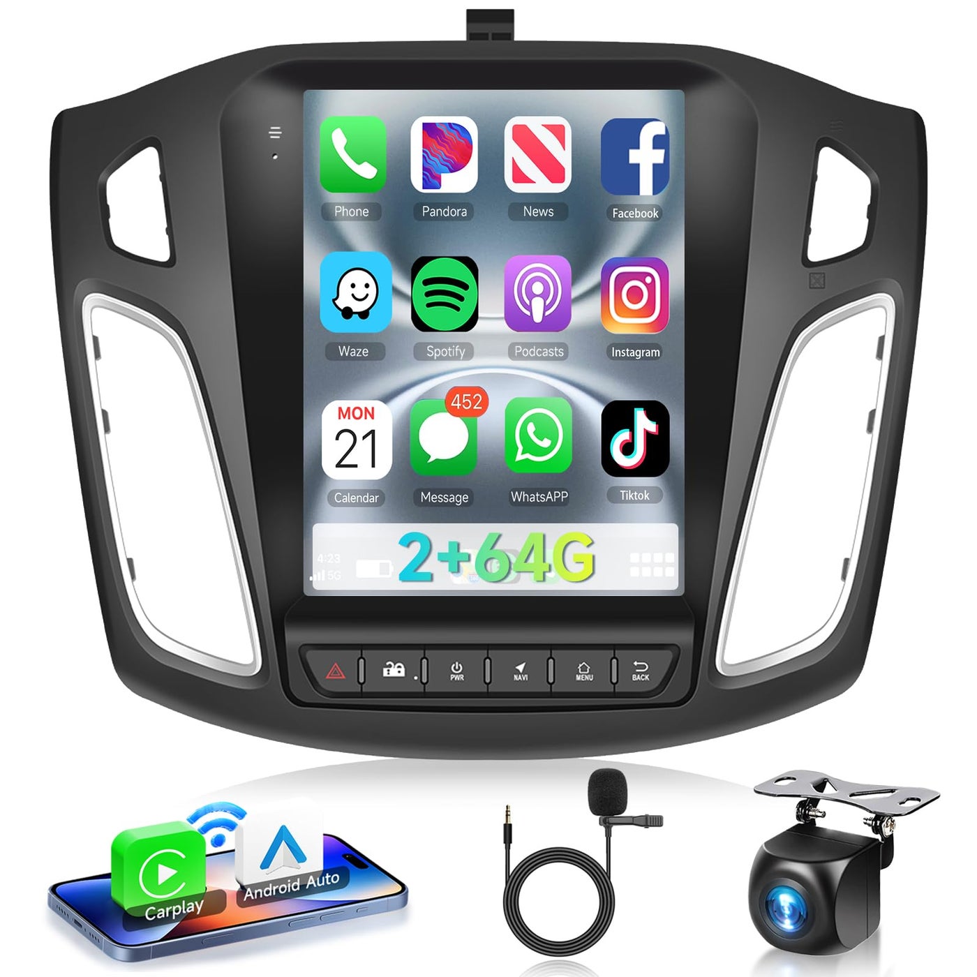 2G64G Android 13 Car Stereo Radio for Ford…