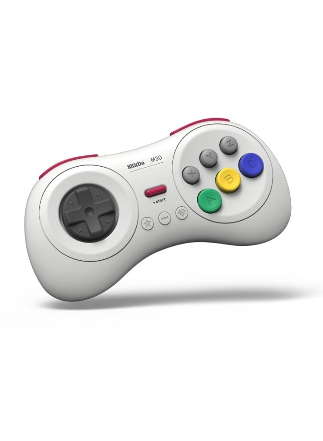 Compare 8Bitdo M30 Bluetooth Controller for Switch, Windows and Android, 6Button Layout for SEGA’s Classic Games White at KSA Price