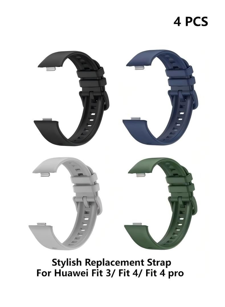 Compare Soft Silicone Watch Straps, Suitable For Huawei Fit 3 Fit 4 Fit 4 pro , Waterproof, Breathable and Adjustable Sports Watch Straps at KSA Price