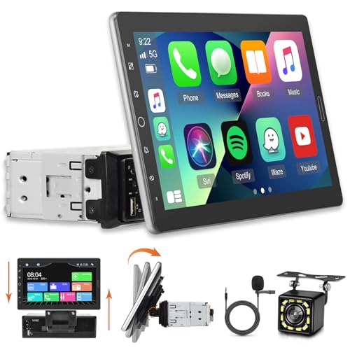 10.1 inch Single Din Car Stereo with CarPlay…