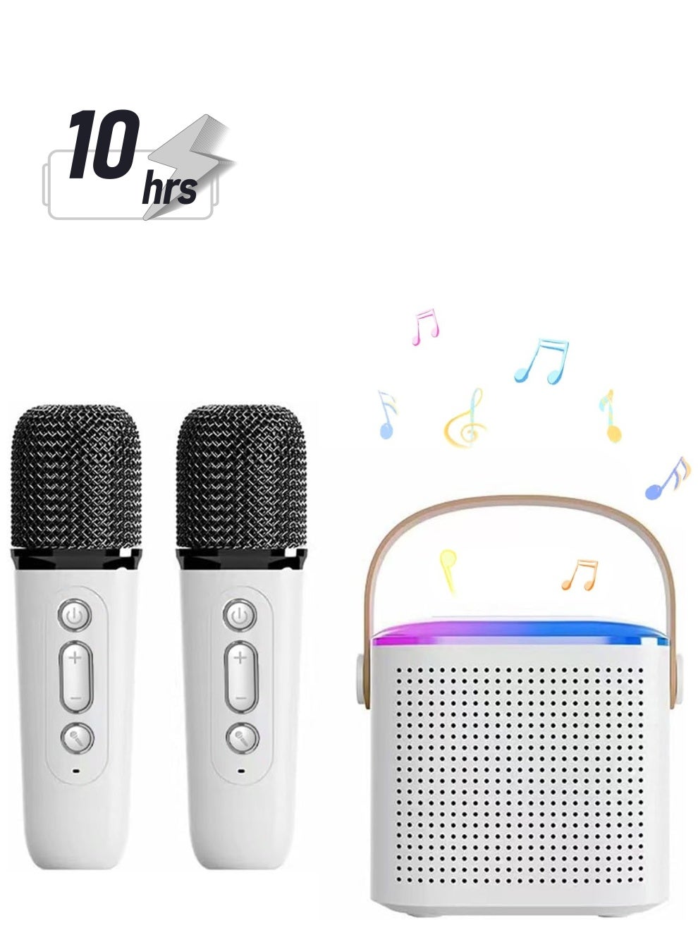 Karaoke Machine Portable Bluetooth Speaker with 2…