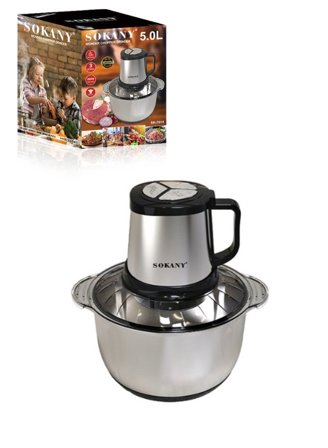 3-Speeds 5L Electric Meat Grinder, Electric Chopper,…