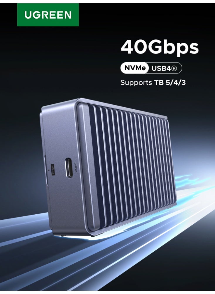 M.2 NVMe SSD Case USB4 40Gbps Transfer, Silent…