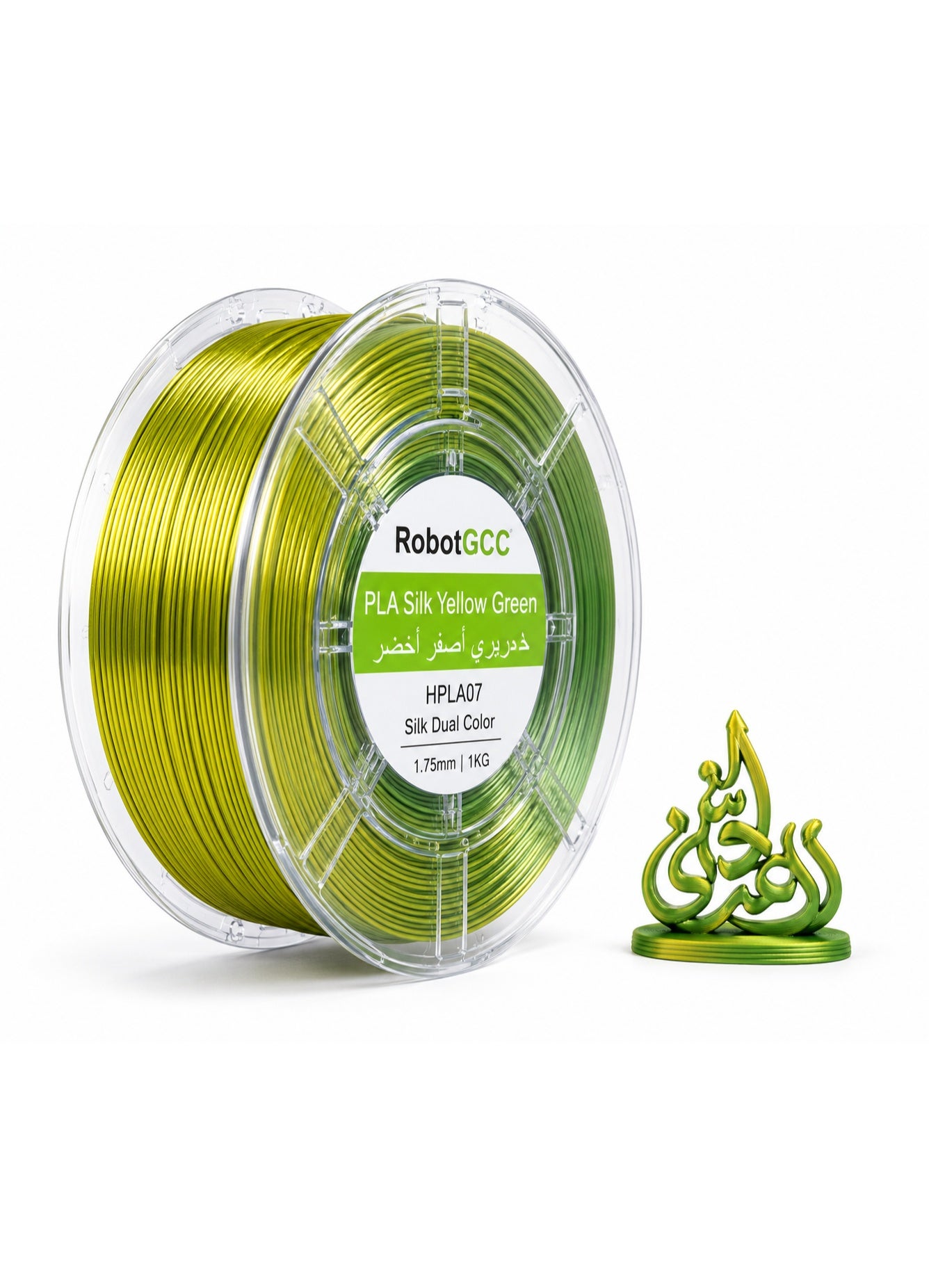 Compare PLA Silk Yellow Green Gradient 1.75mm 3D Printer Filament – Premium Dual Color Silk PLA for FDM Printing, Smooth Extrusion, High Precision Dimensional Accuracy, Low Warping, Strong Layer Adhesion, Glossy Finish Biodegradable Material for Cosplay Models, Decorative Art, DIY Projects, Engineering Prototypes at KSA Price
