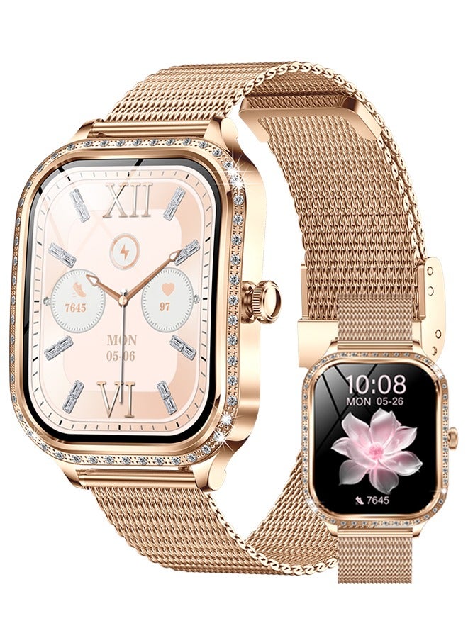 Compare Ladies Smartwatch with Diamond design Luxury watch,1.75 HD Fitness Tracker Watch with Heart Rate, Sleep Monitor,110+ Sport Modes Fitness Watches for Women at KSA Price