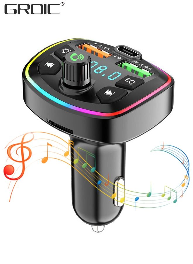 QC3.0 Bluetooth FM Transmitter for Car,Dual…