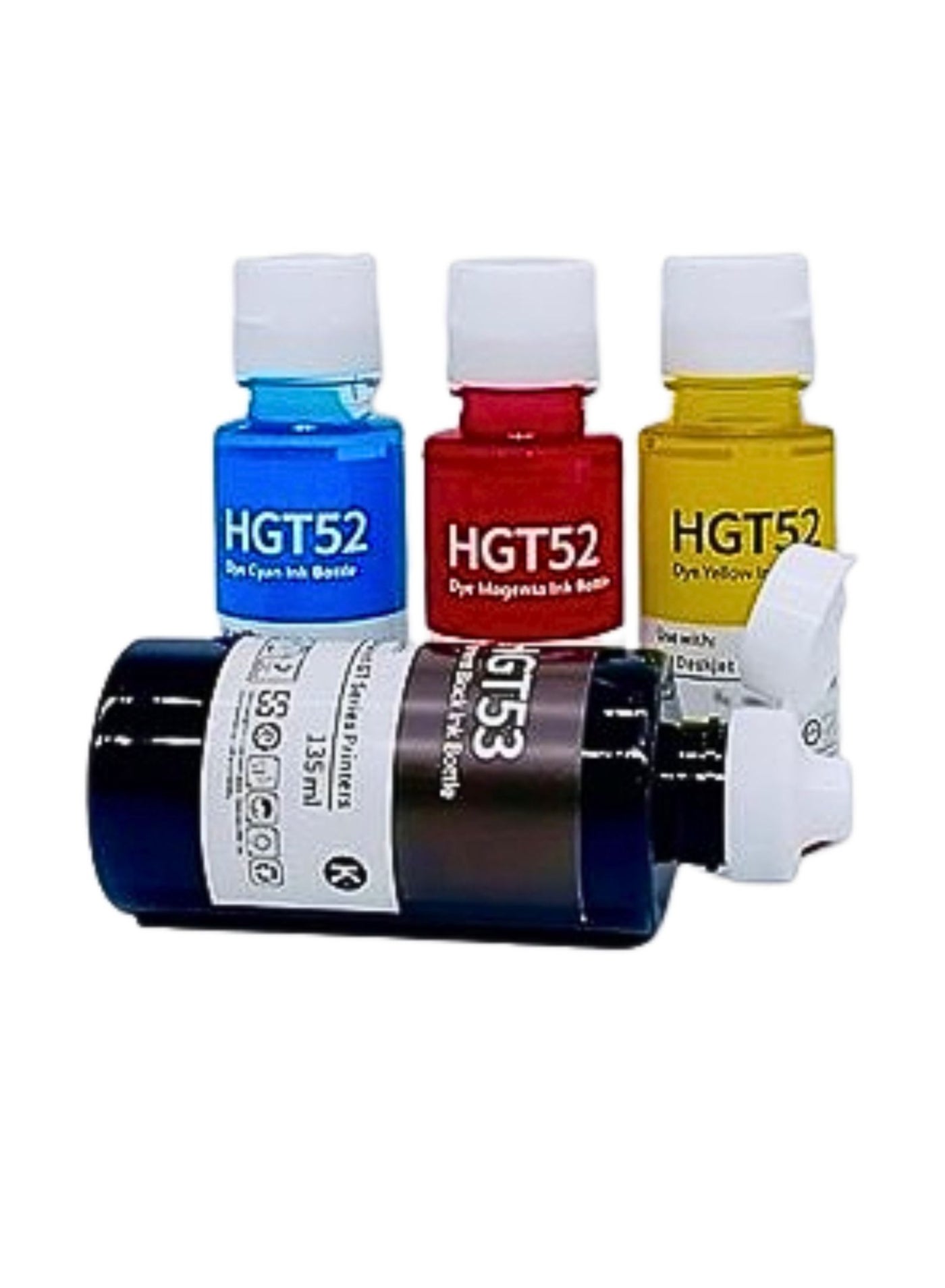 Compare GT52 Compatible Refill Ink Replacement for GT53XL GT53 GT52 GT51 Ink Bottle to Use for DeskJet GT5810, 5820, DeskJet GT and Smart Tank Series Printers 4Pack at KSA Price