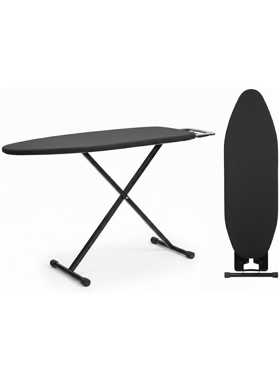 Compare Optimal Size Ironing Board 110 x 33 cm, Foldable Ironing Table with Iron Rest, 7Level Height Adjustable, Stable Metal Frame, SpaceSaving Iron Board for Home & Laundry Use Assorted Design & Color at KSA Price