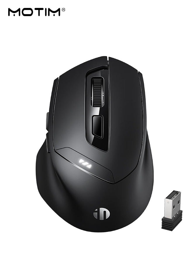 Compare Wireless Mouse Ergonomic Mice 3 Mode 2.4G USB, 5 DPI Adjustment up to 2400DPI Noiseless Mouse With USB Receiver, Quiet Clicks, Adjustable 6 Buttons Ultrafast Scrolling For Laptop, Desktop PC, Macbook at KSA Price