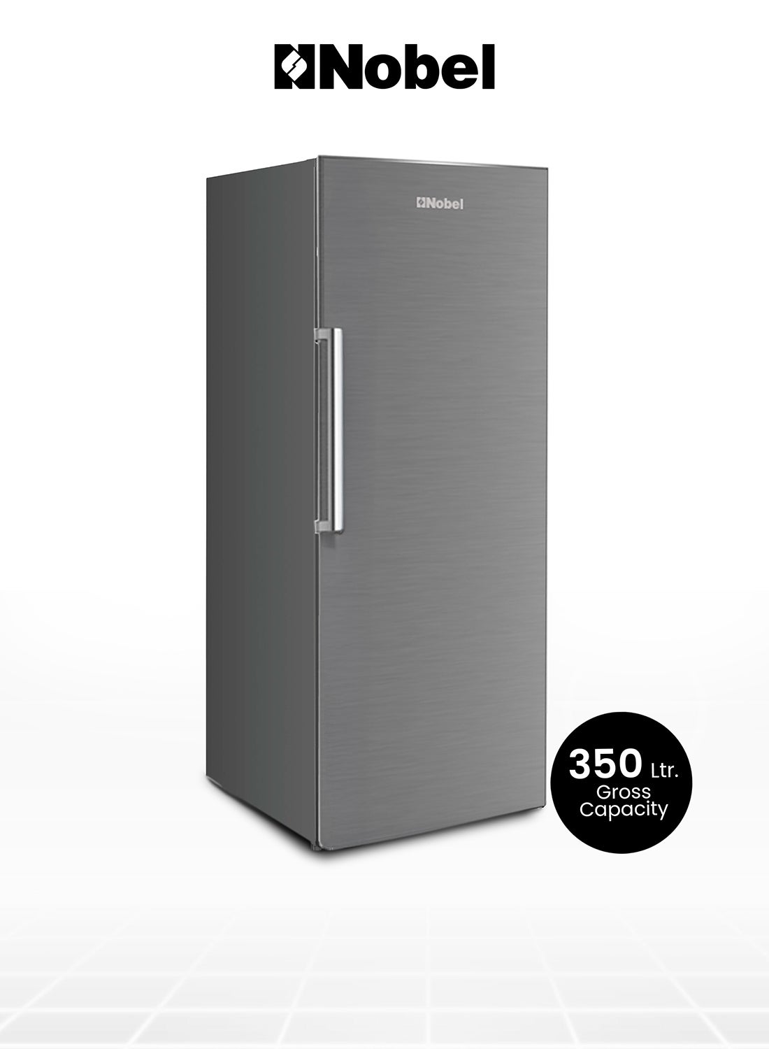 Compare 350L Gross  235L Net Capacity Upright Freezer, 7 Drawers, Defrost System, Eco Compressor, Lock & Key, 12kg24h Freezing Capacity, R600a Refrigerant, Durable Condenser 350 L 478.15 kW NUF350 Silver at KSA Price
