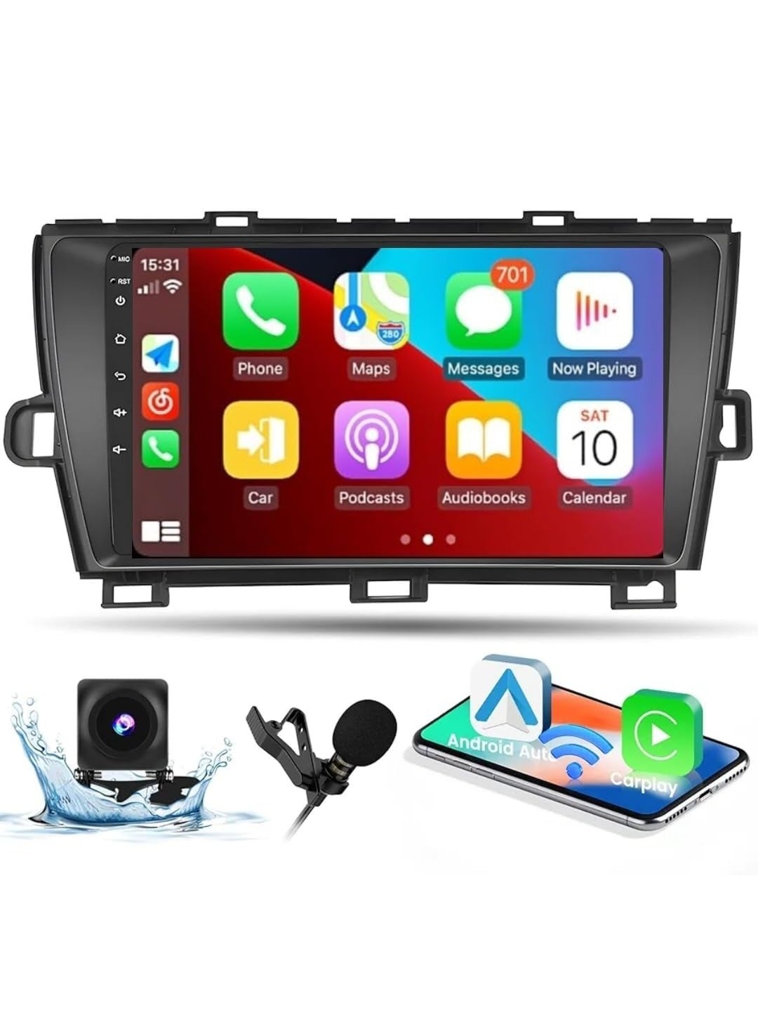 Compare Android Car Stereo Screen For Toyota Prius 20102015 9 HD Touch Screen with Wireless CarPlay & Android Auto, AHD Backup Camera, Mirror Link, GPS Navi 4GB RAM AHD Camera Included at KSA Price