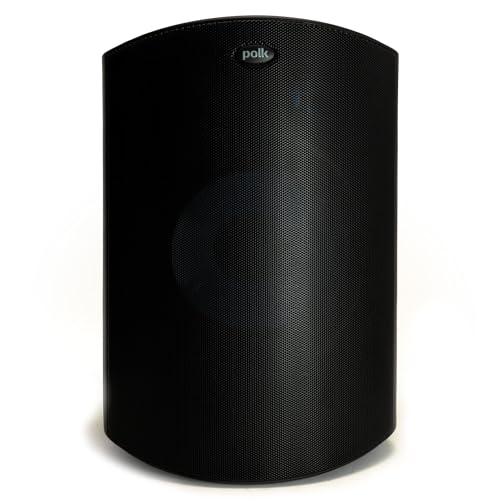 Compare Polk Audio Atrium 8 SDI Flagship Outdoor Speaker Black Use as Single Unit or Stereo Pair Powerful Bass Broad Sound Coverage Withstands Extreme Weather Temperature at KSA Price