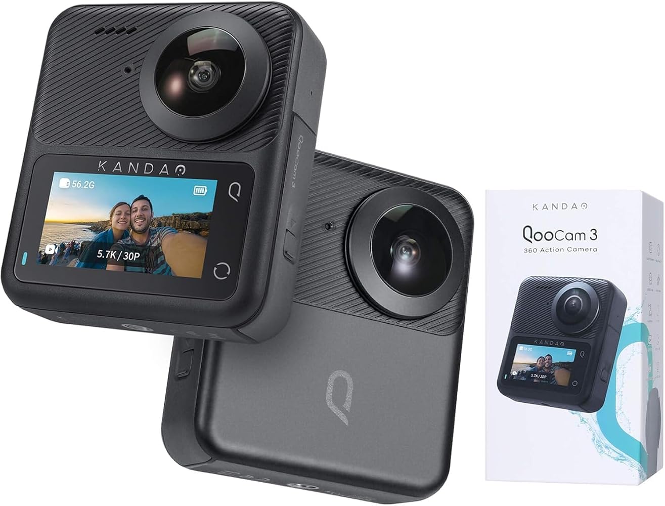 Compare Kandao_Qoocam 3 Action Camera, 5.7K, 62 MP, 360 Degree Sports Camera, Dual 11.55 Sensor, 60 fps, Camcorder, Image Stabilization, QCM0301 Black Renewed at KSA Price