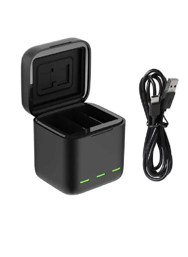 Original Action Camera Battery Charger – 3-Way Fast…