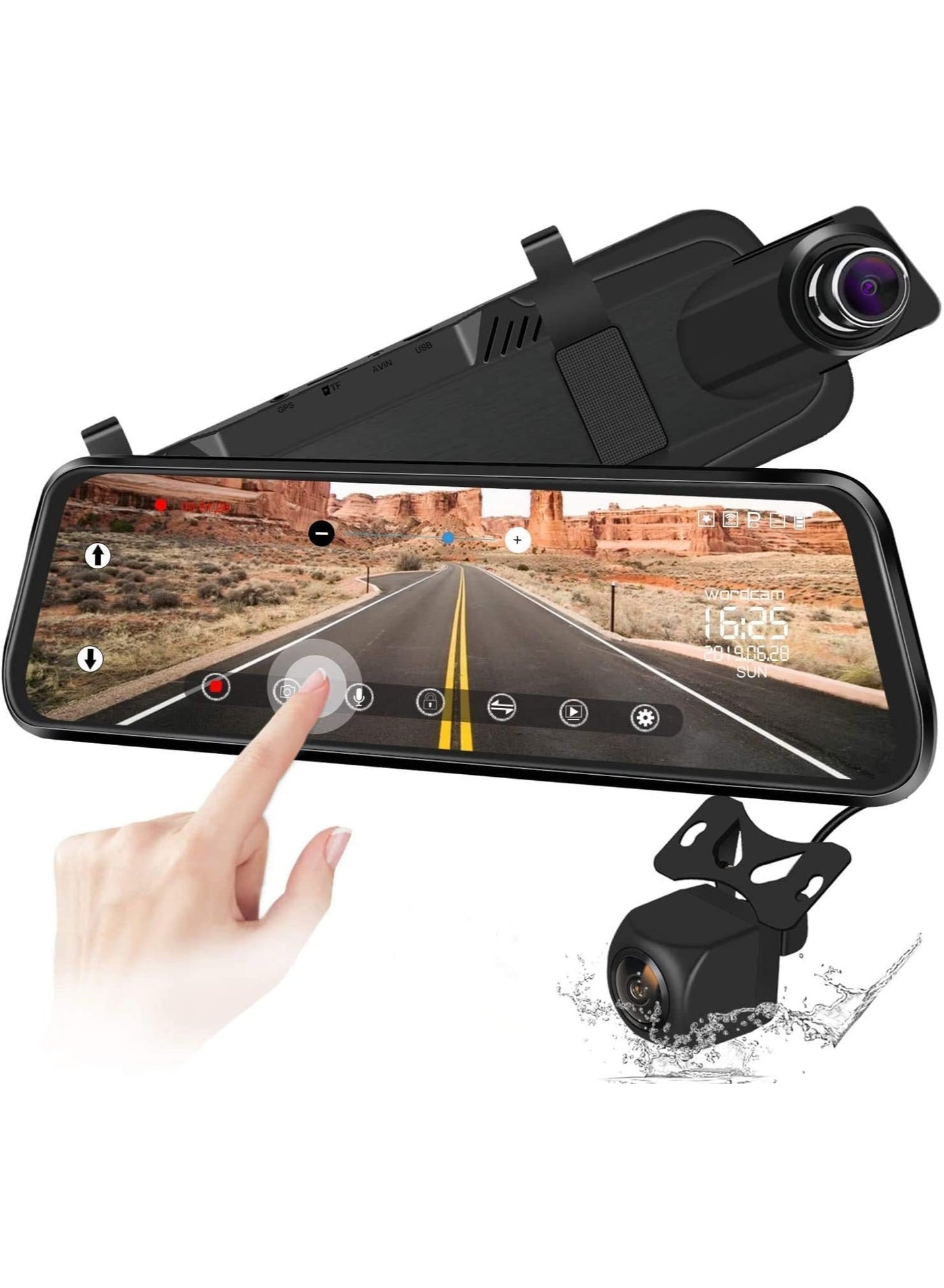 Rear View Mirror Camera: 2K Mirror Dash Cam…