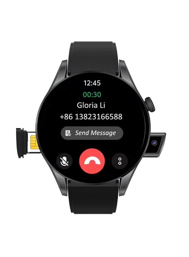 Compare Smartbarry  Smartwatch SM405– Super AMOLED Display, 4G SIM Support & Video Calling – Ramadan Special Edition – Includes Dual Silicone Straps – Black at KSA Price