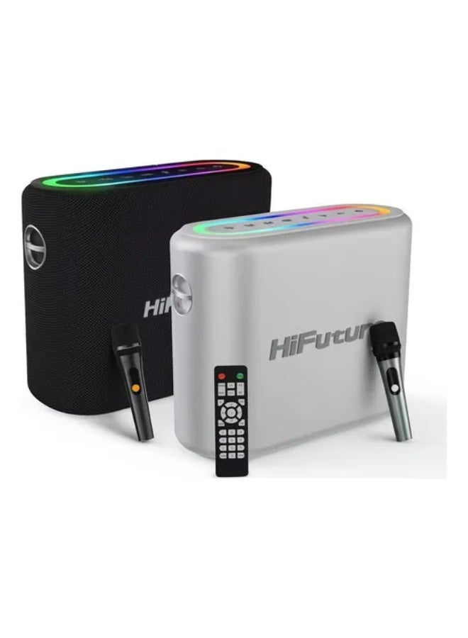 Compare HiFuture Vocalist 300 Premium Wireless Bluetooth Speaker, 150W Powerful Output, Dual Microphones, Deep Bass & Clear Sound, Party Speaker – Silver at KSA Price