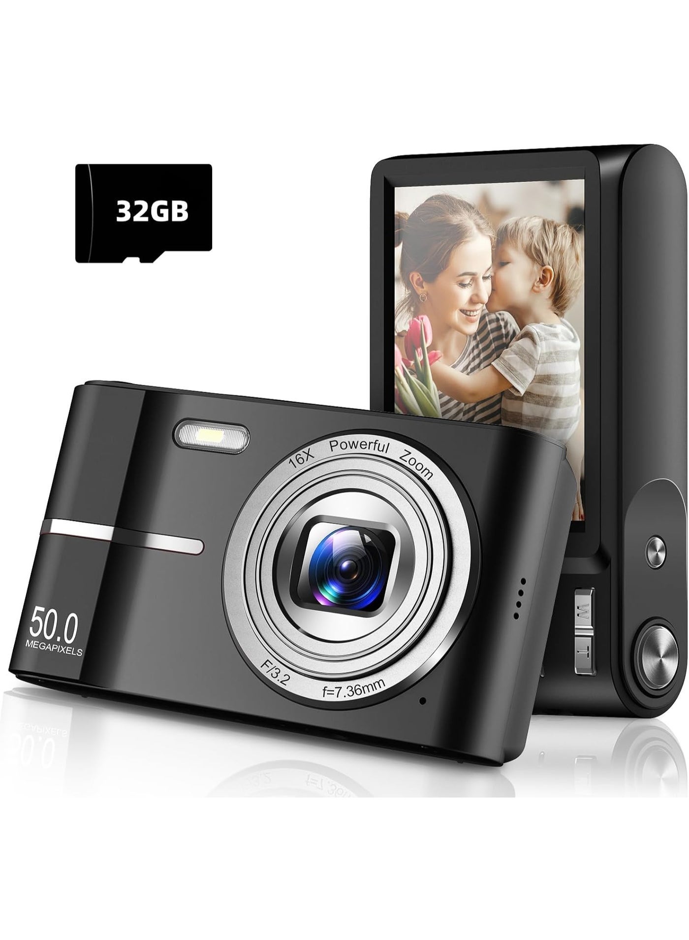 YOUWE7 Upgrade Digital Camera, Autofocus 50MP FHD…