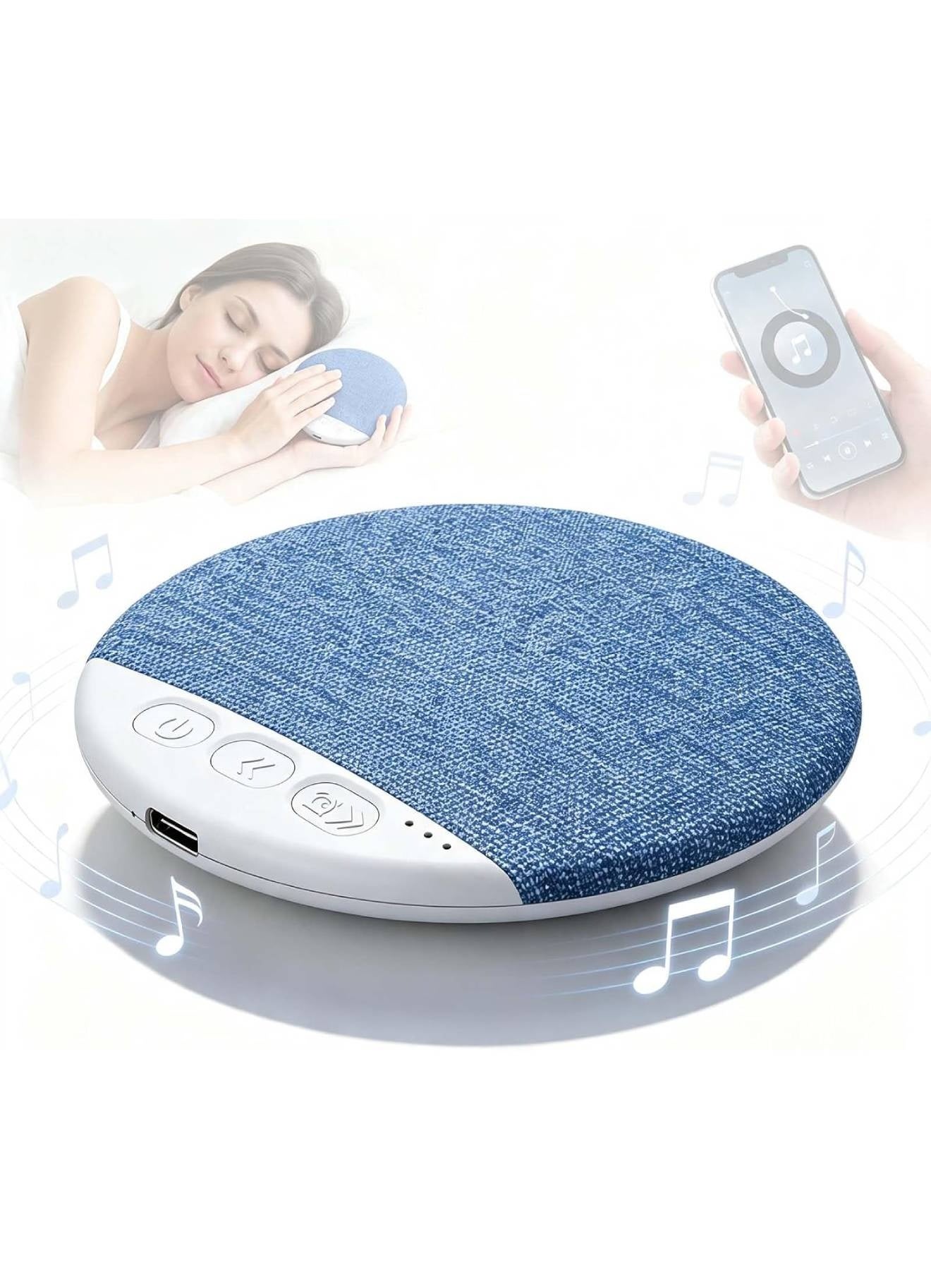 Compare Bluetooth Pillow Speaker for Sleeping, 2026 Sleep Pillow Speaker, Portable Under Pillows Speakers with White Noise Timer Wireless Sleep Aid with Stereo Bass for Adult Kids Blue at KSA Price
