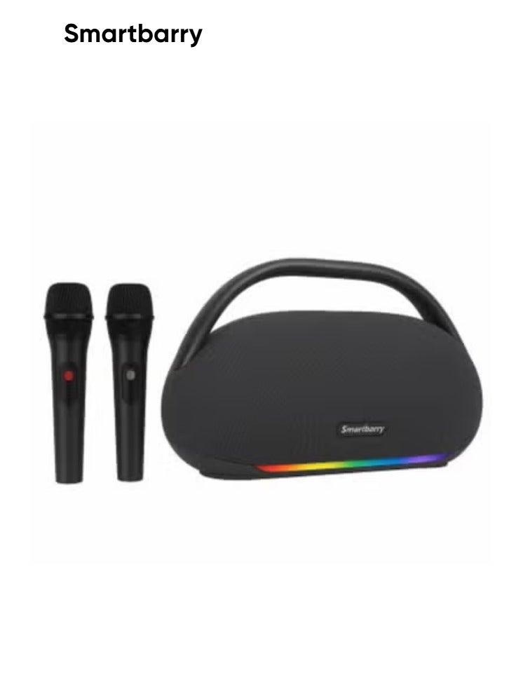 Compare M93 HighPower Wireless Bluetooth Speaker with RGB LED Party Lights – Portable Speaker with Deep Bass Sound, Dual Wireless Karaoke Microphones, Long Battery Life, USBTF Card Support, Remote Control, Ideal for Indoor & Outdoor Entertainment at KSA Price
