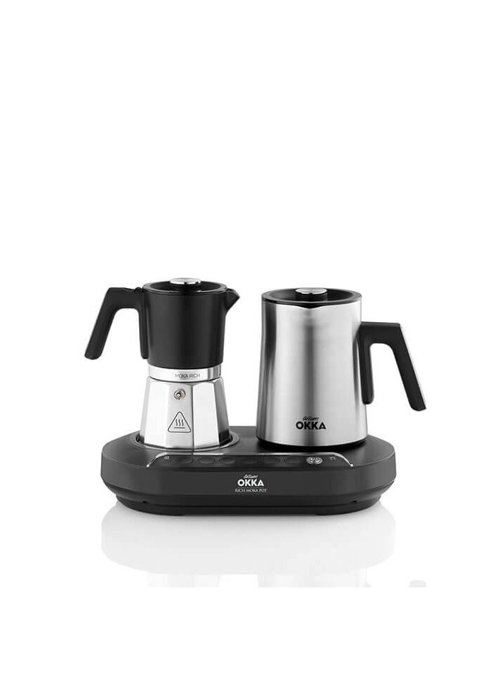 Compare Okka Rich Moka Pot 1 L 1350 W OK0027 Chrome at KSA Price
