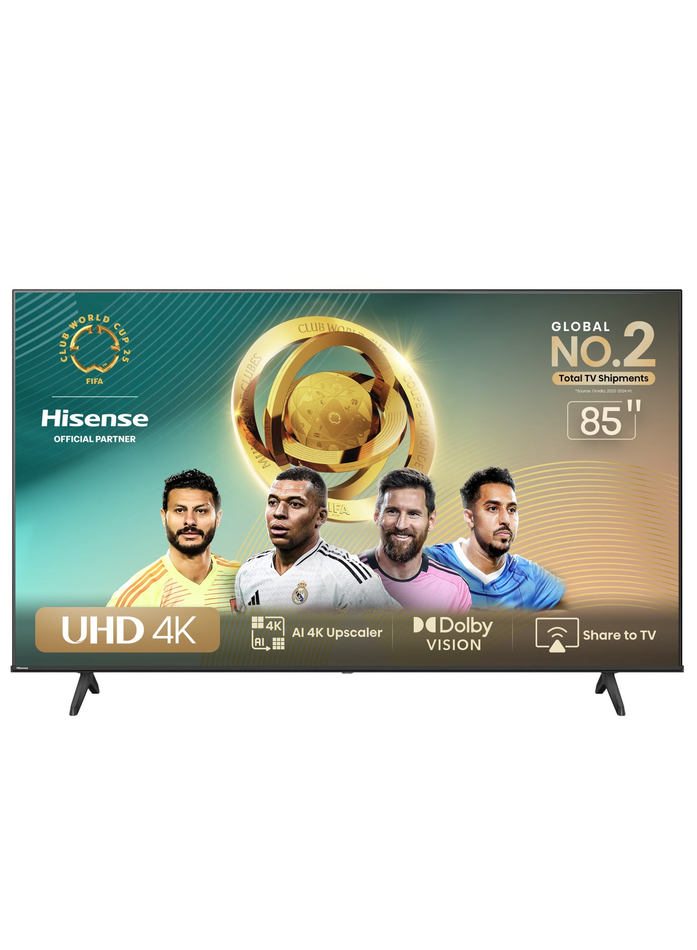 Compare Hisense 85 Inch Smart TV 4K UHD LCD Dolby Vision, Natural Colour Enhancer,VIDAA U5 OS, Youtube, Netflix, Disney +, Freeview Play and WiFi, Voice Command 85A62N black at KSA Price