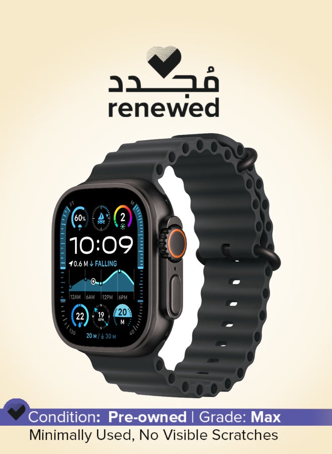 Compare Renewed  Watch Ultra 2 2024 GPS + Cellular 49mm Black Titanium Case Black Ocean Band at KSA Price