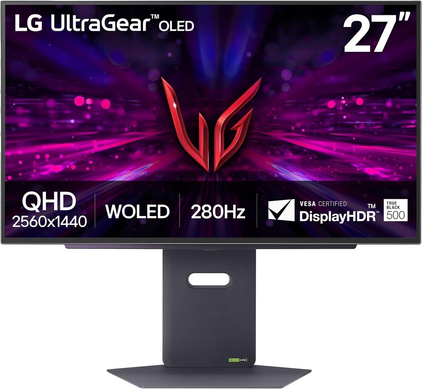 Compare 27GX700AB 27inch Ultragear QHD 2560 x 1440 OLED Gaming Monitor, 280Hz, 0.03ms, NVIDIA GSync, AMD Free Sync Premium Pro, VESA Display HDR TrueBlack500, HDMI 2.1 Black at KSA Price