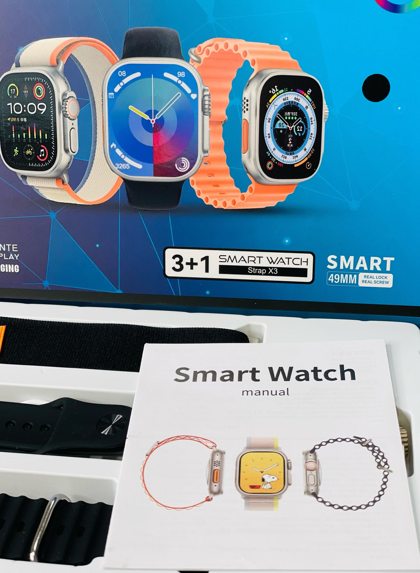 3 + 1 Smart Watch Ultra Touch Color Screen…