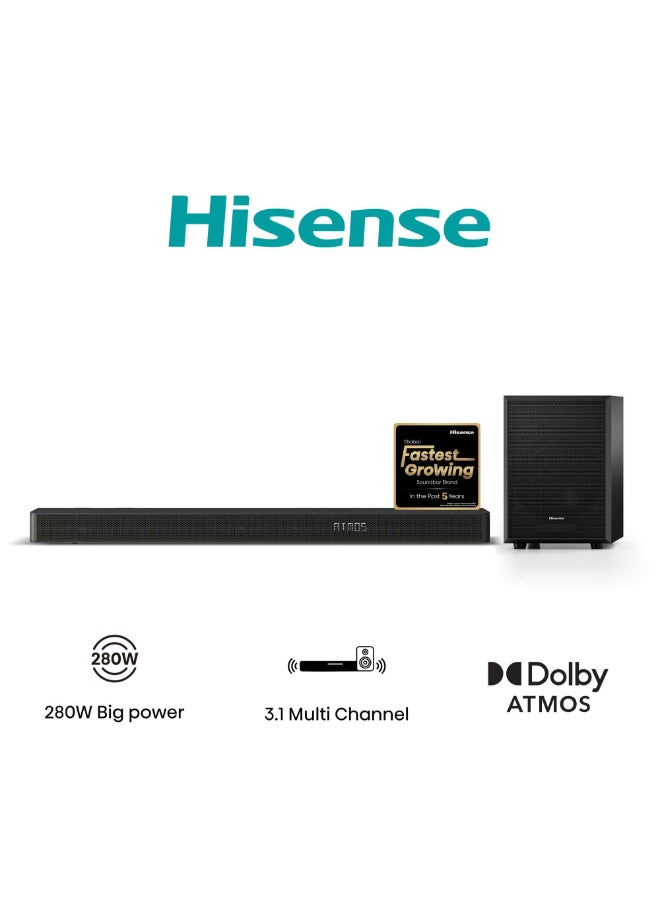 Hisense AX Series 3.1 Channel Soundbar Speaker…