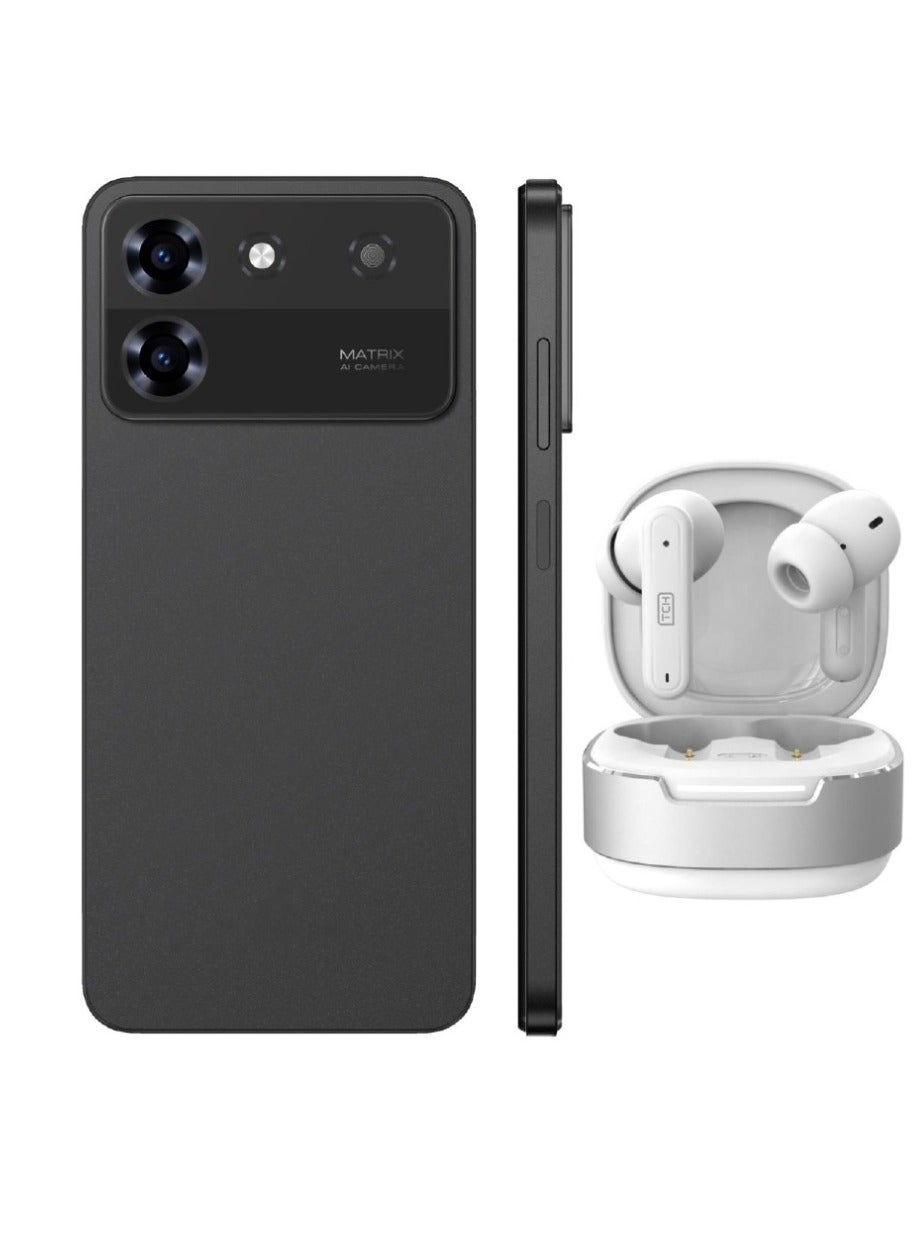 Compare TCH One Pro Black Smartphone 6GB+6GB RAM 128GB International Version  + D6 White Wireless Earbuds International Version at KSA Price