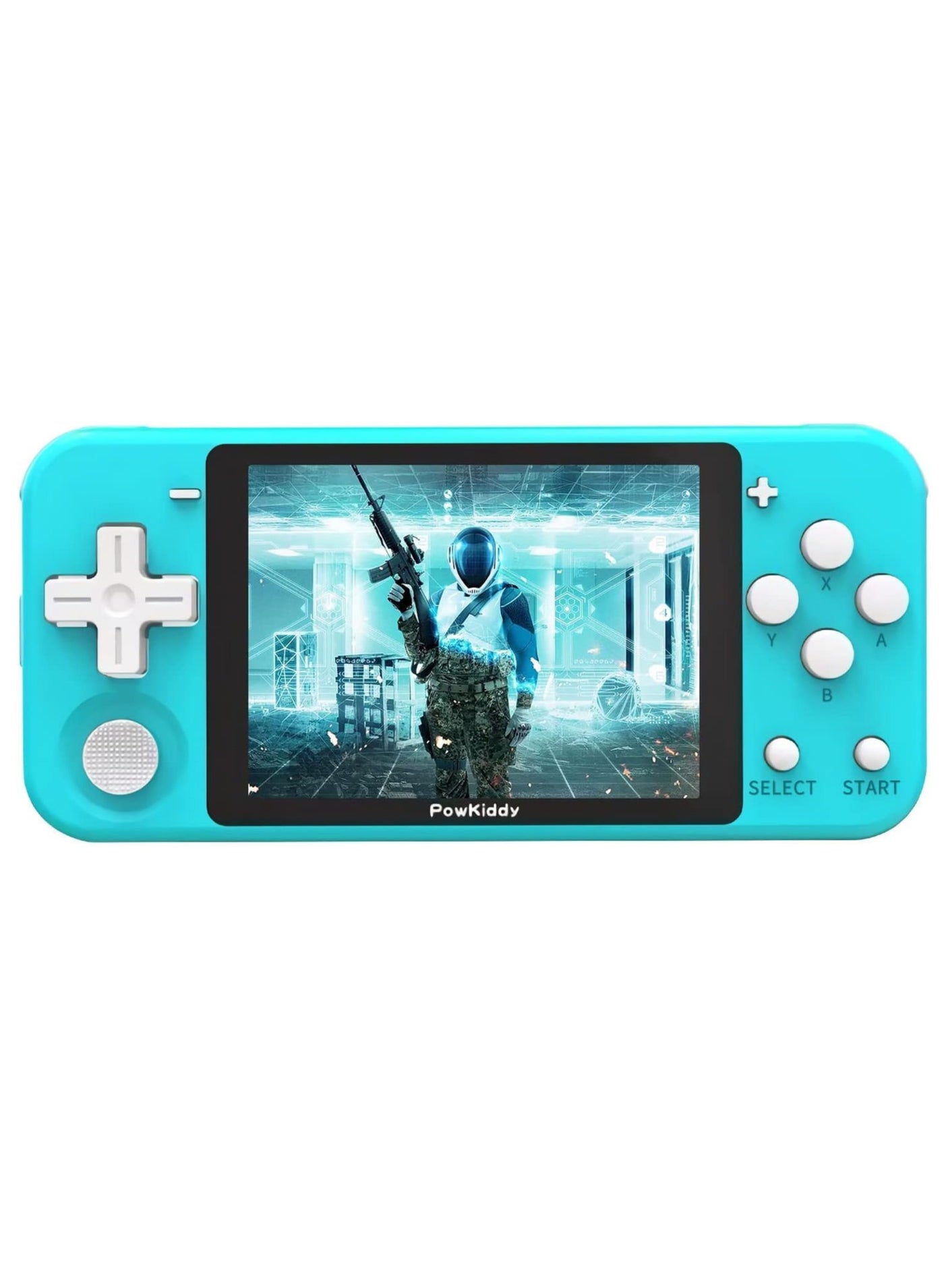 Compare POWKIDDY Q90 Portable Game Console, Open Source Linux System, Vibration Motor, 1100 Games, Compatible with Various Simulators  64G Blue at KSA Price