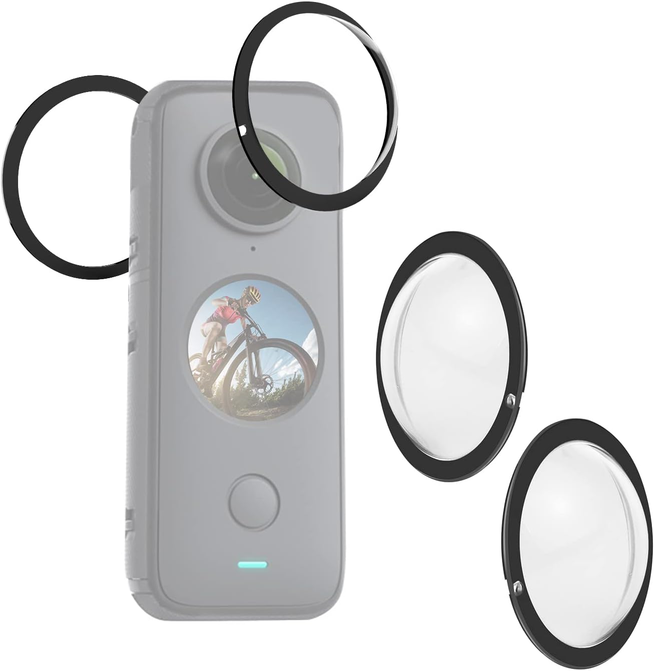 Compare Puluz Compatible for Insta360 One X2 Sticky Lens Guards PC Protective Cover Cap for Insta 360 One X2 Waterproof 360 Action Camera Accessories at KSA Price