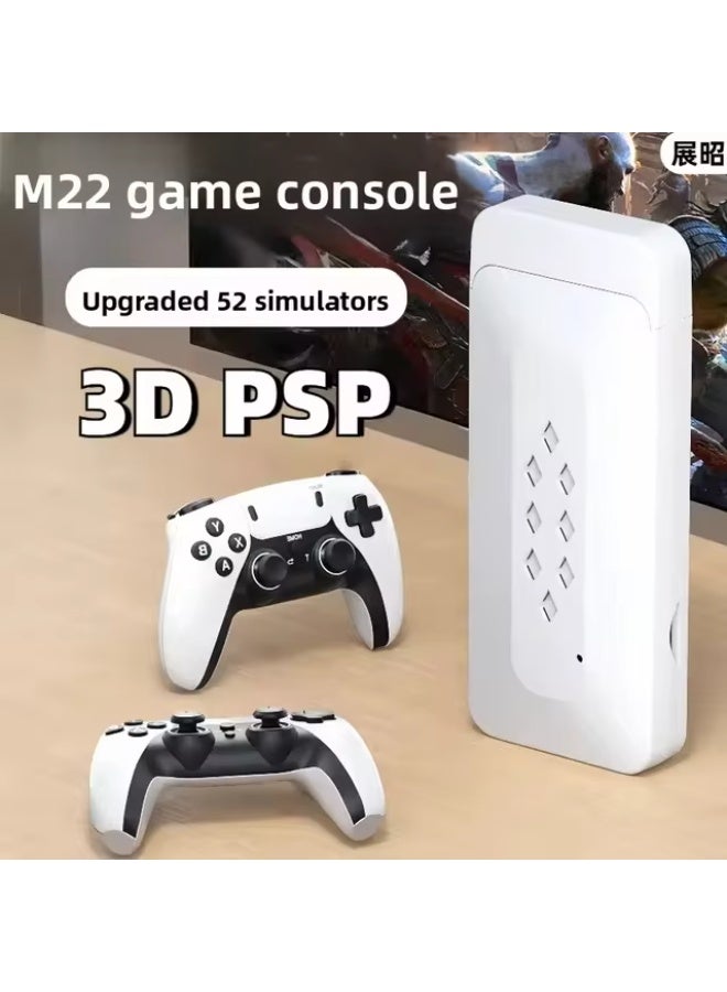 Compare M22 Retro Game Stick Console 128GB with 2 Wireless Controllers, Builtin Classic Games, HD TV Output at KSA Price