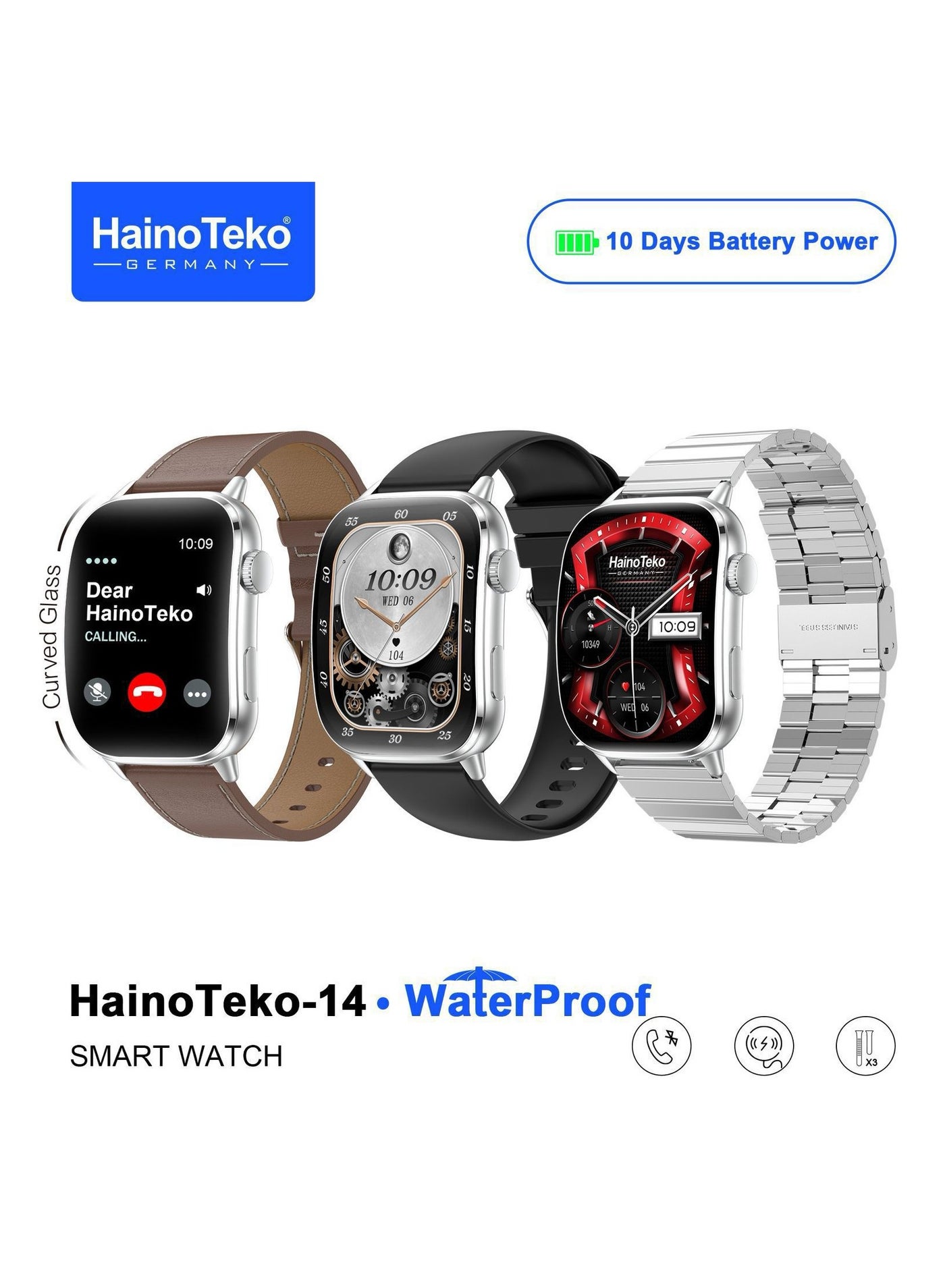 HainoTeko-14 AMOLED Waterproof Smart Watch with 10-Day…