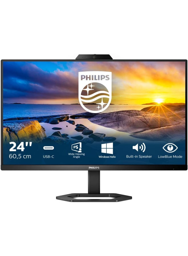 Compare 23.8 Inch 24E1N5300HE IPS Panel FHD Frameless Monitor With 5 MP Windows Hello Webcam 5W Speakers Noise Cancellation Microphone HDMI USB C Display Port USB 3.2x4 Black at KSA Price