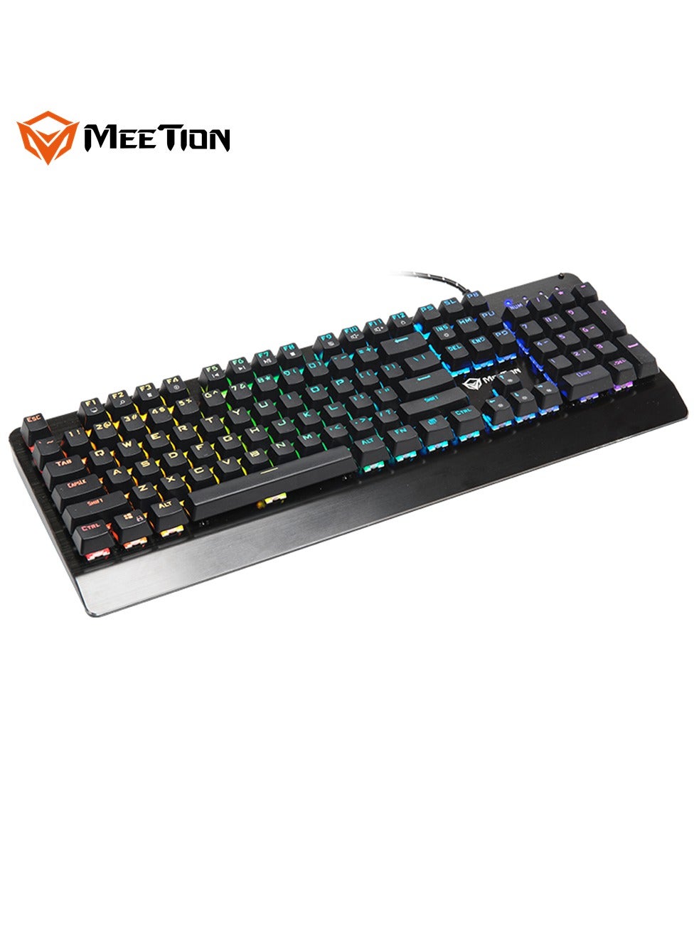 Compare MEETION RGB MECHANICAL KEYBOARD MK01 Full key Antighosting RGB chroma Backlit customizable Highquality macro mechanical switch at KSA Price