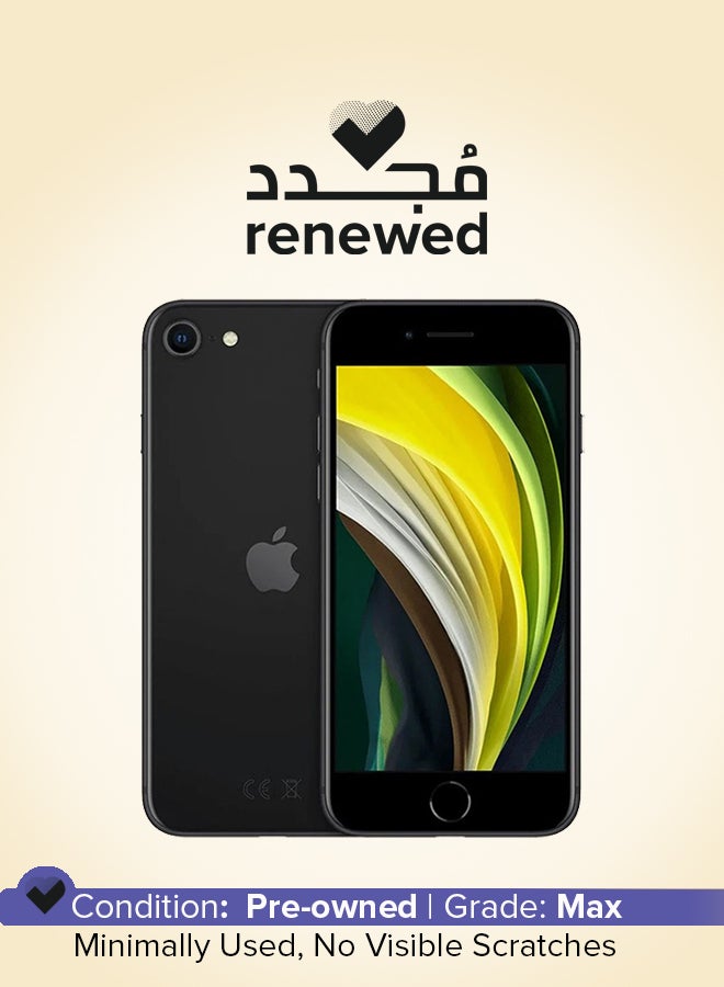 Compare Renewed  iPhone SE 2nd Gen 128GB Black 4G With Facetime  International Version at KSA Price