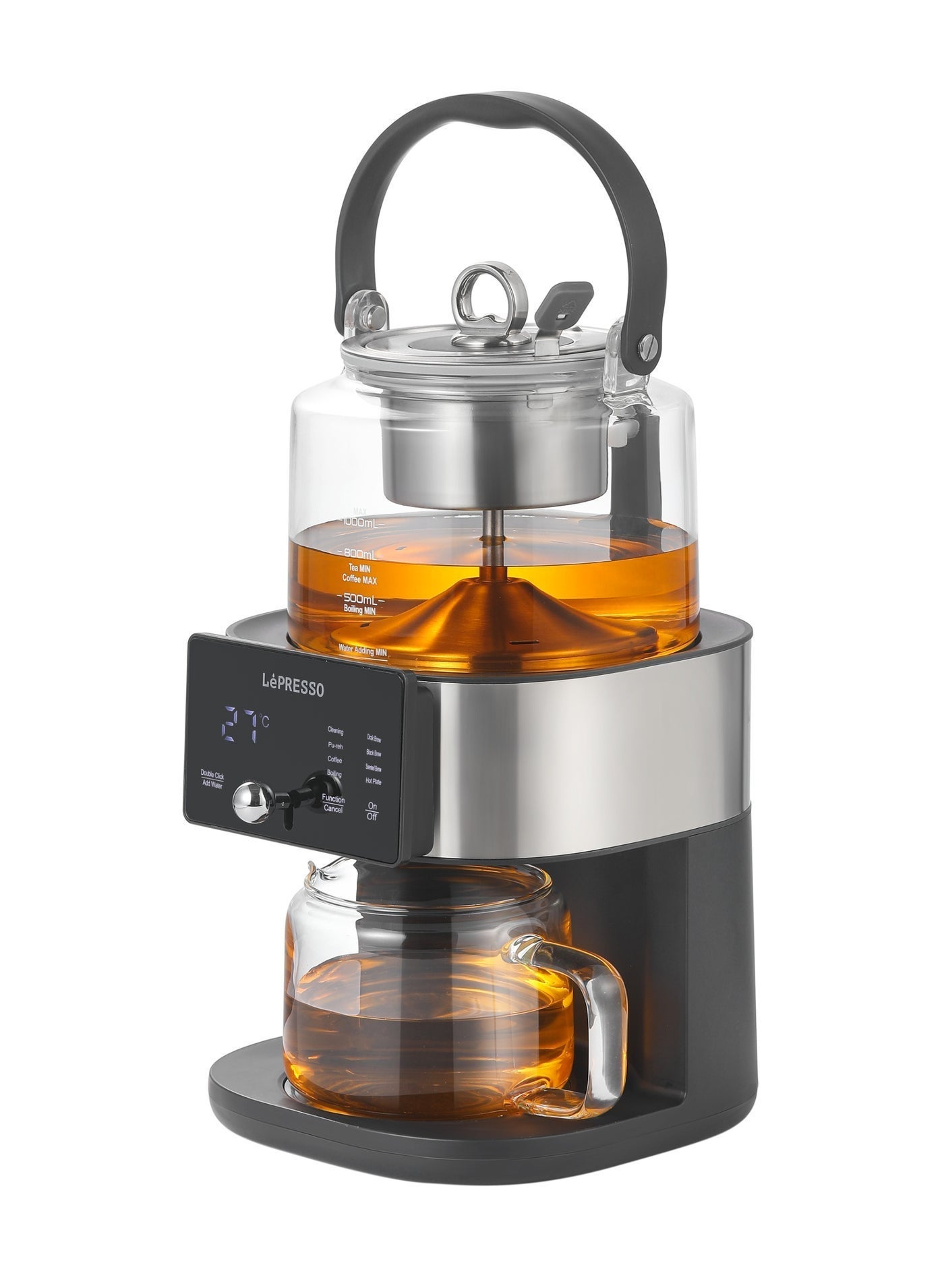Compare Brewfinity Tea and Coffee Brewer with Fountain Brewing Technology & Multiple Brewing Option, 1L Capacity, Digital Display, Keep Warm Function, Brew Coffee Maker  Black at KSA Price