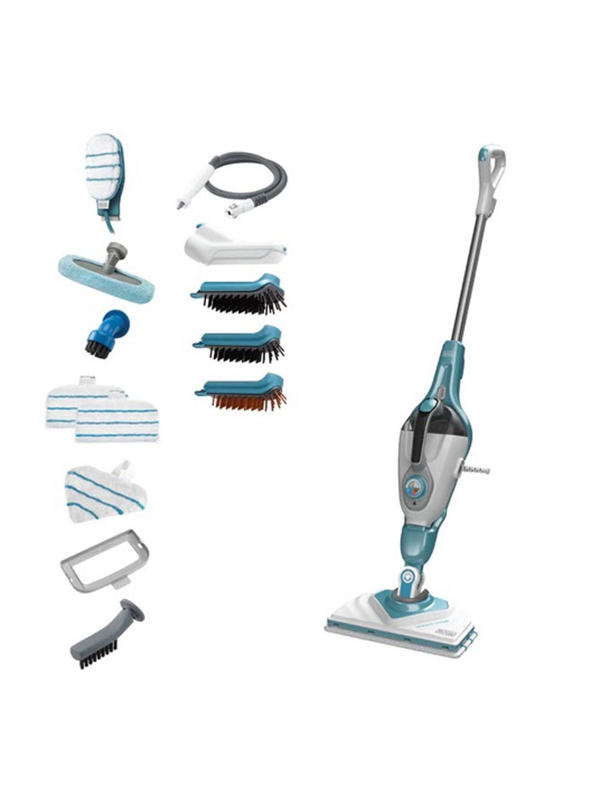 Compare 2In1 Steam Mop Delta Head And SteaMitt With 15 Accessories 1600 W BHSM1610DSMGB WhiteAqua at KSA Price