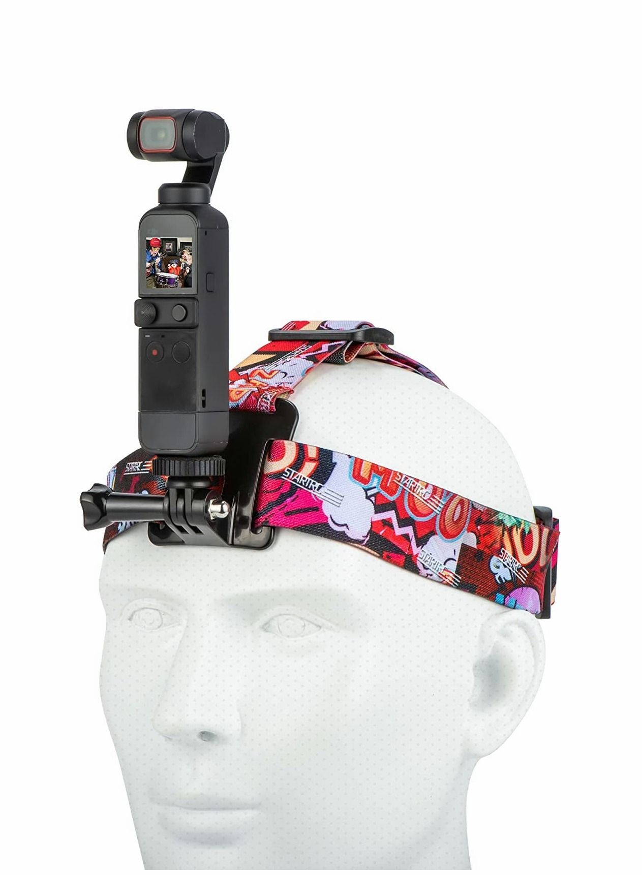 Compare Action Camera Head Mount Strap, Adjustable Camera Head Mount Compatible with Pocket 2  Action 2  Hero 89  10, 2 in 1Action Camera Headband Accessories at KSA Price