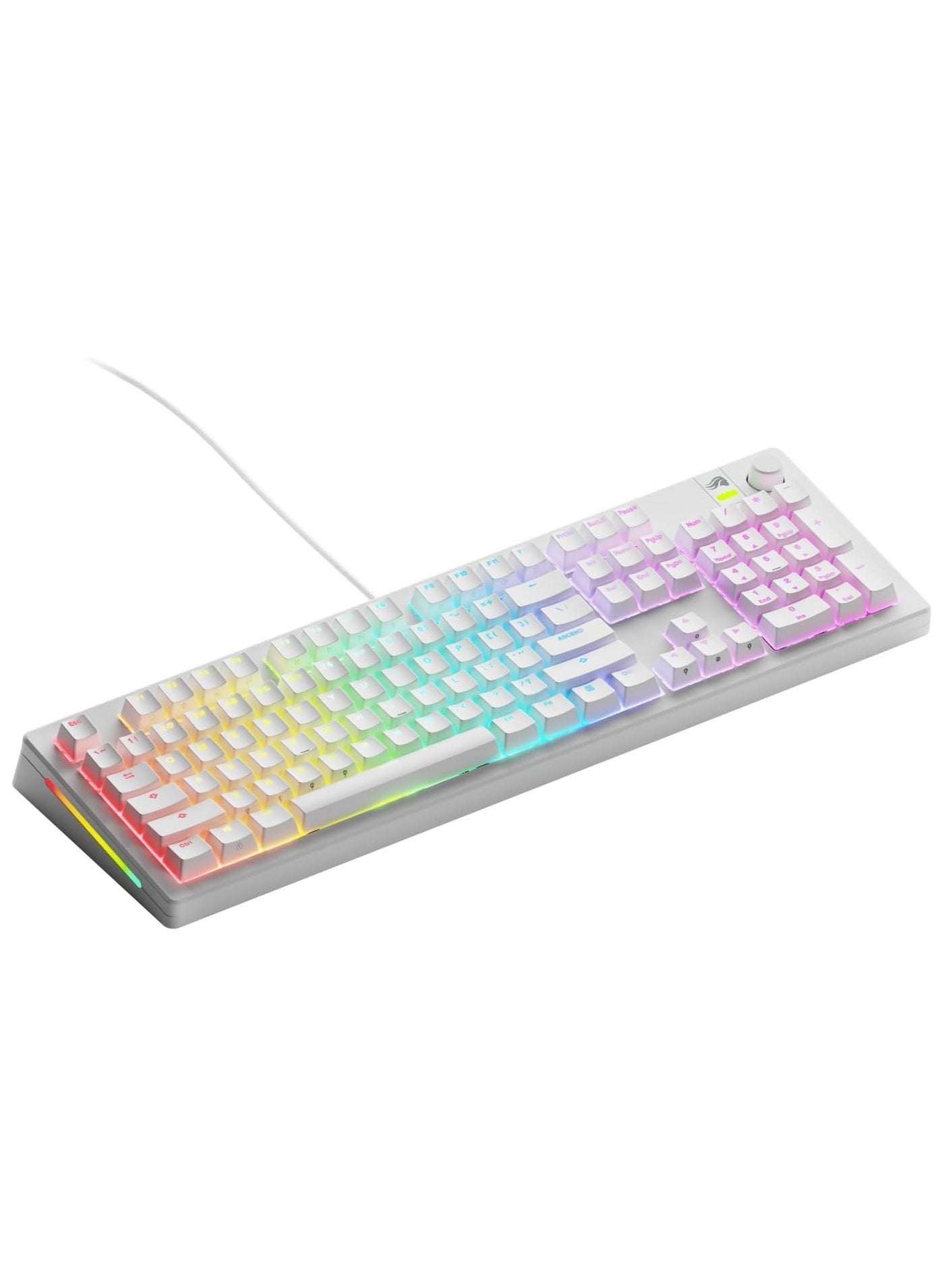 Compare Glorious GMMK 3 Custom Mechanical Wired Keyboard with Knob, 100% Keyboard Full Size, Modular Gasket System, Doubleshot PBT Keycaps, Aluminum Switch Plate, Hotswappable Switches, ANSI, White US at KSA Price