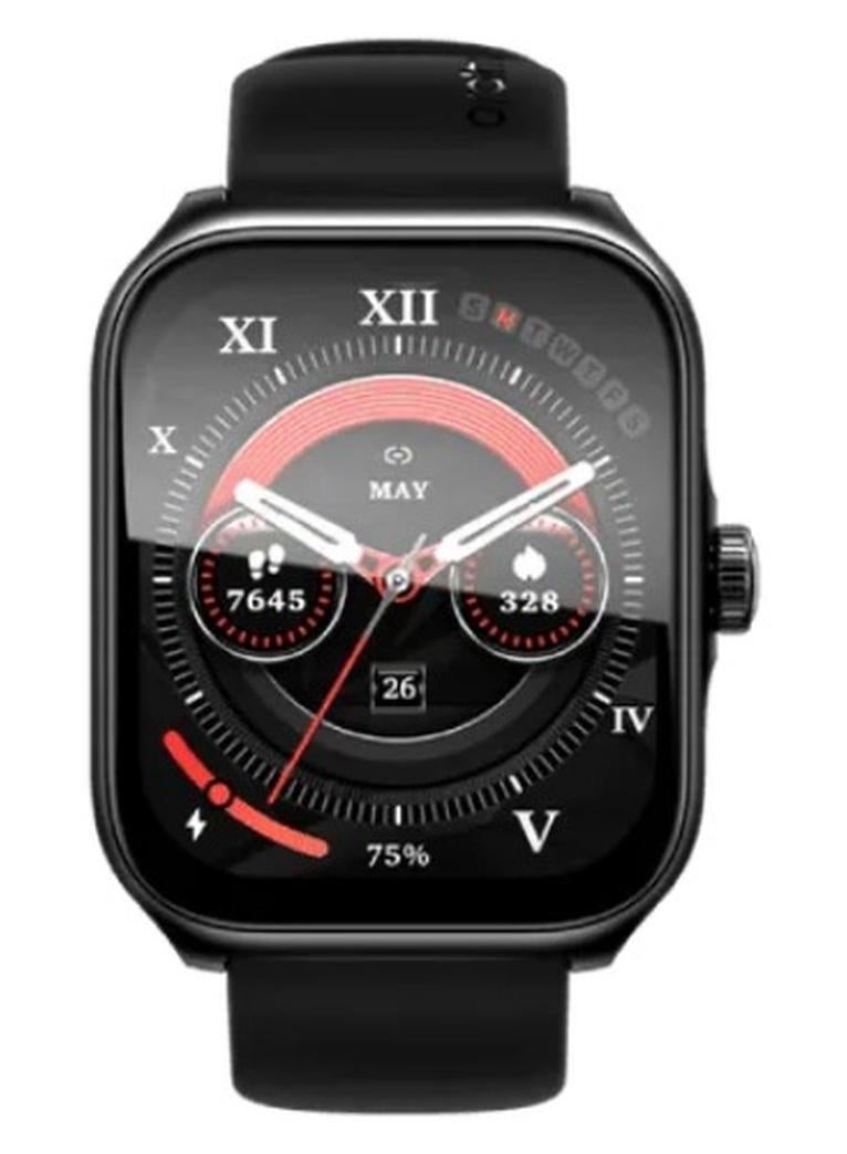 Compare 340 mAh Watch Nova AM 2.01 AMOLED Screen Curved Cover Smart Watch Black Light Chrome at KSA Price