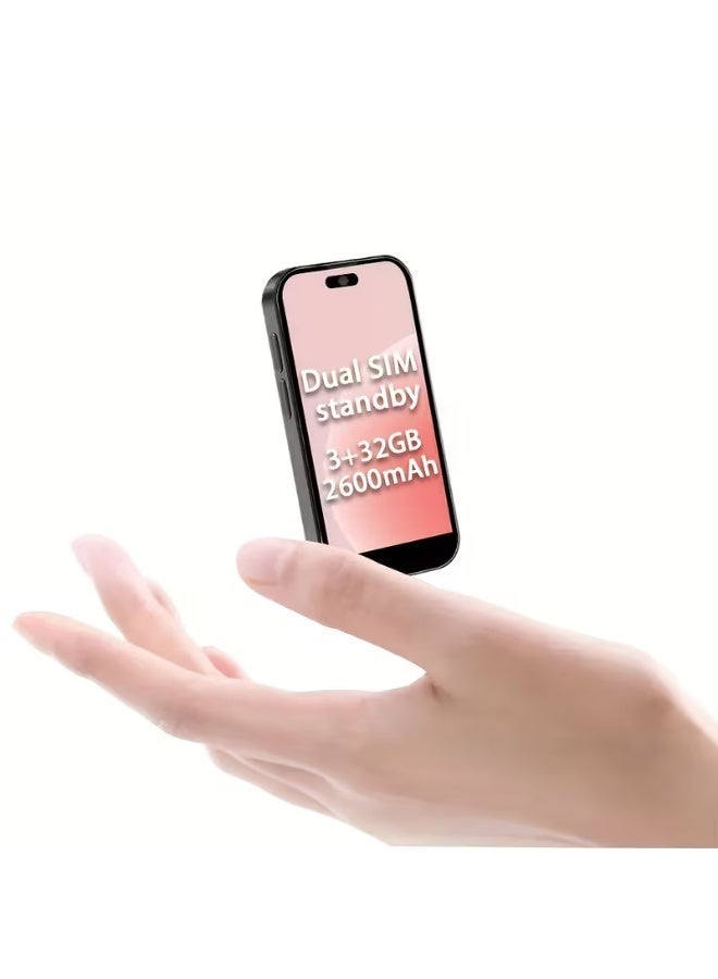 Compare Compact smart phone i16 mini Black, 4G network, unlocked phone, 4.0 HD screen, pocket phone, 3+32GB, Wifi, facial recognition, dual SIM standby, Android backup phone, ideal gift at KSA Price