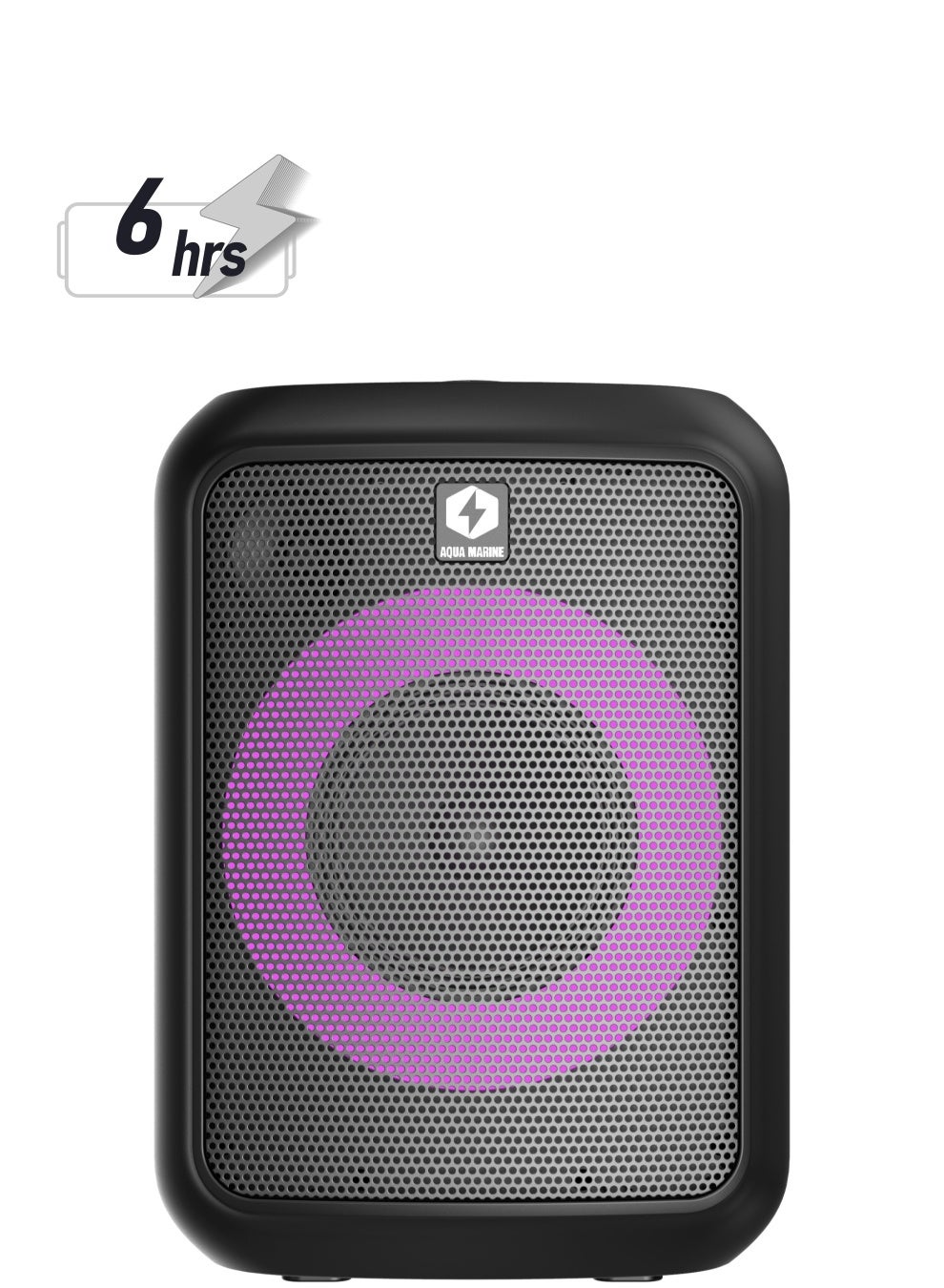 Compare Portable Bluetooth Party Speaker 30W Sound, Builtin Dynamic Light Show, and Splash Proof Design, Black at KSA Price