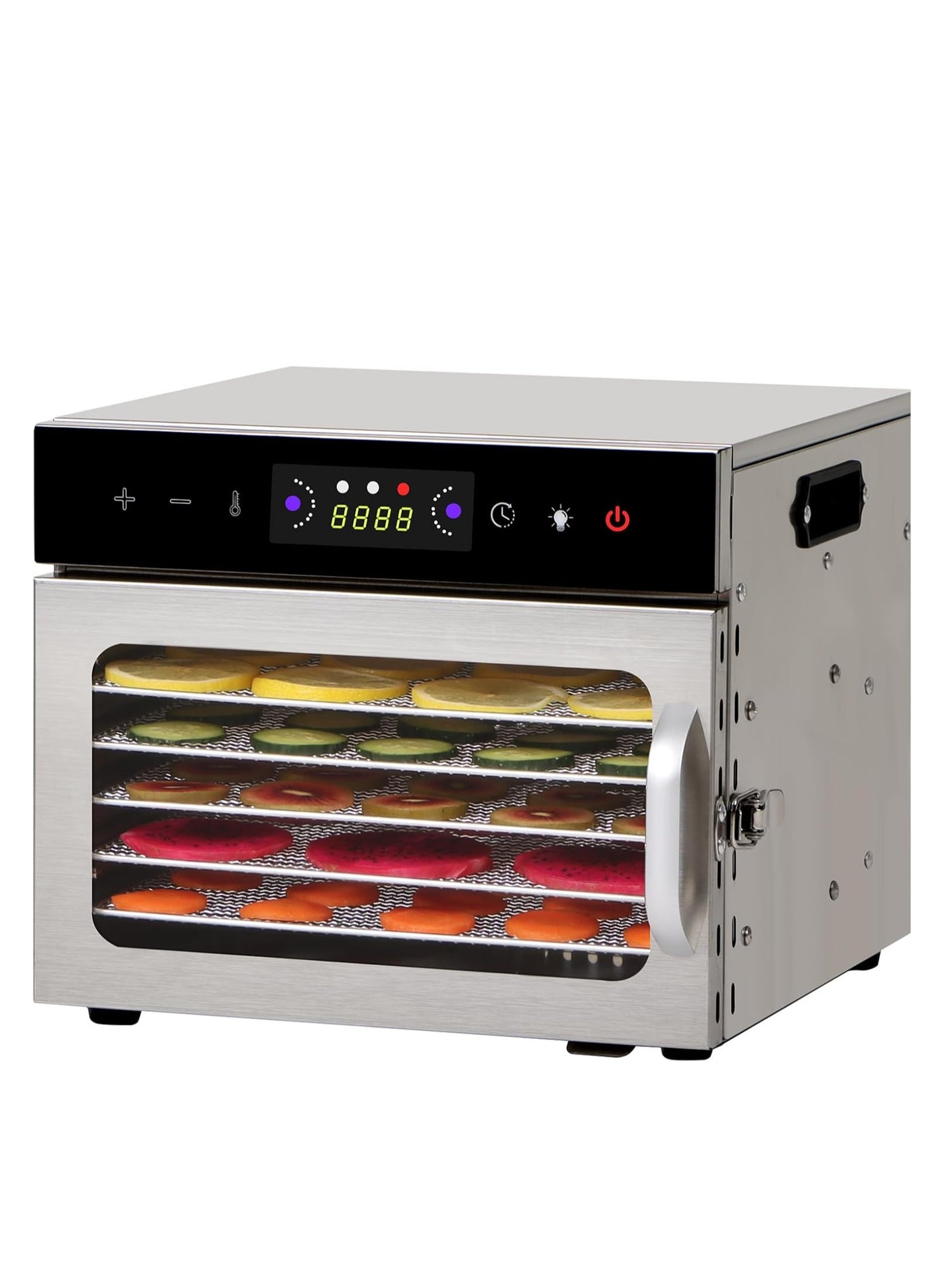 Food Dehydrator, 6-Tray Stainless Steel Trays Dehydrators…