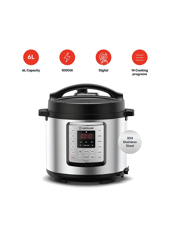 Electric Pressure Cooker, 6 Liters, Smart Pot Eko,9…